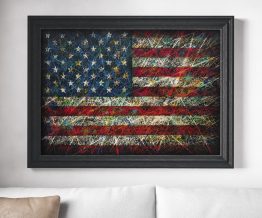 Hand painted Flag of USA