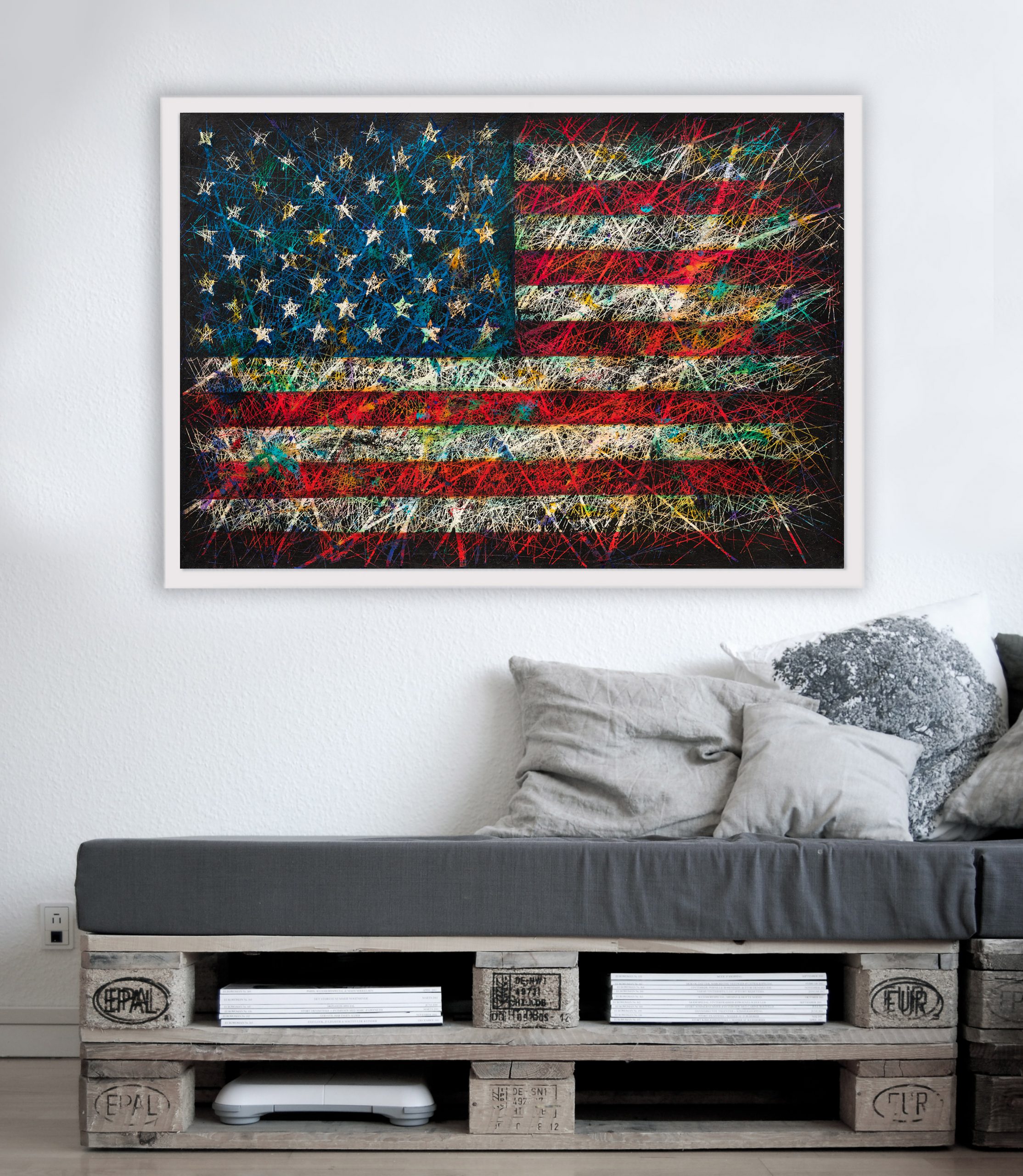 Hand painted Flag of USA
