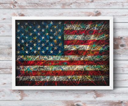 Hand painted Flag of America