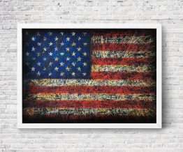 Hand painted Flag od United States of America