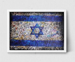 Hand painted Flag of Israel