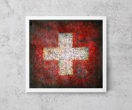 Hand painted Flag of Switzerland