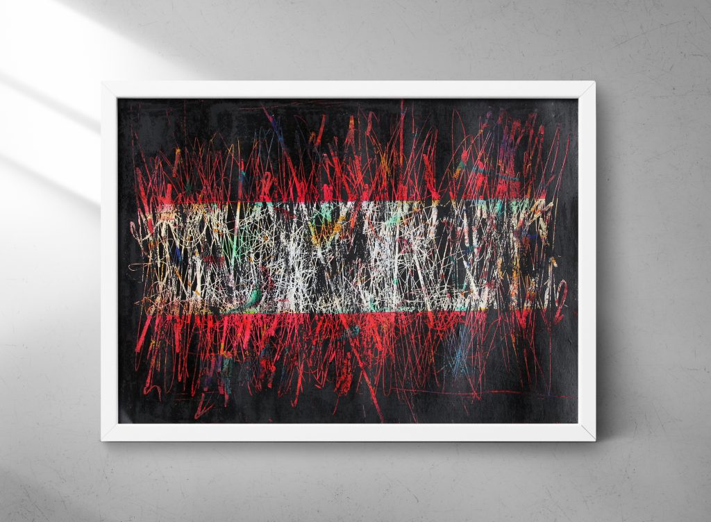 Hand painted Flag of Austria