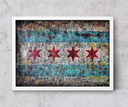Hand painted Flag of Chicago