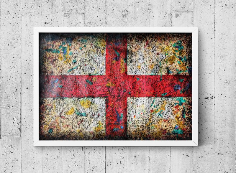 Hand painted Flag of England