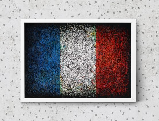 Hand painted Flag of France