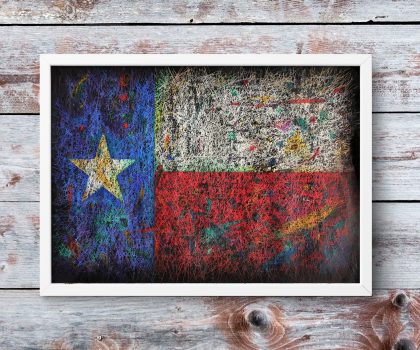 Hand painted Flag of Texas
