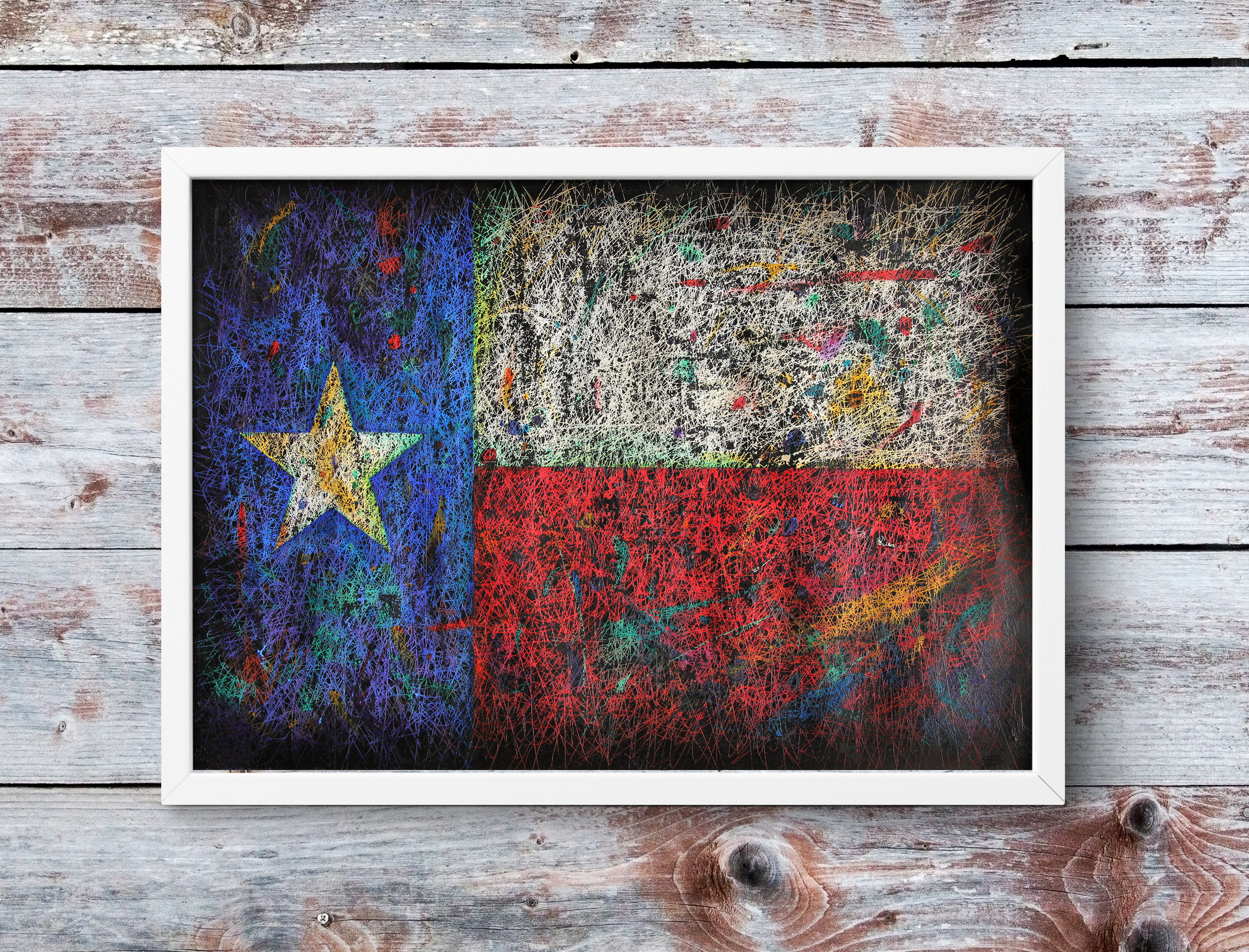 Hand painted Flag of Texas Hand painted Flag of Texas