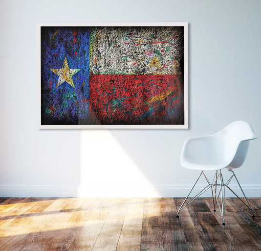 Flag of Texas in interior