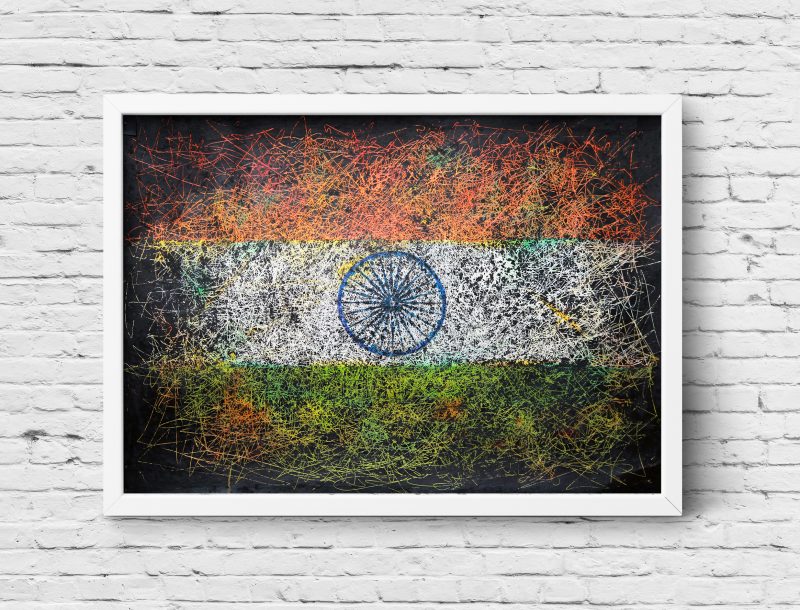 Hand painted Flag of India