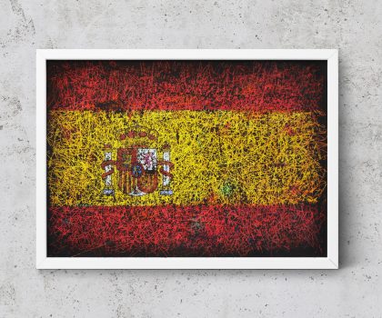 Hand painted Flag of Spain