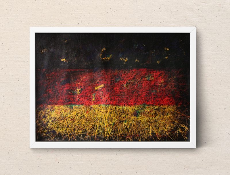 Hand painted Flag of Germany