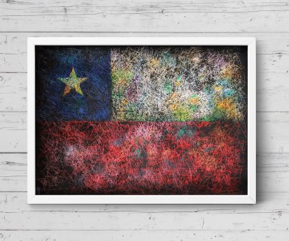 Hand painted Flag of Chile