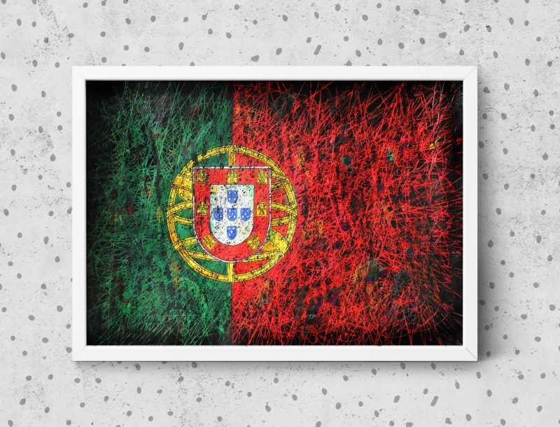 Hand painted Flag of Portugal