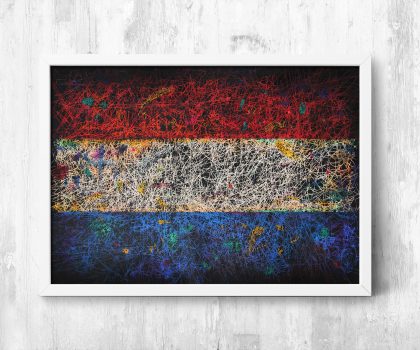 Hand painted Flag of Netherlands