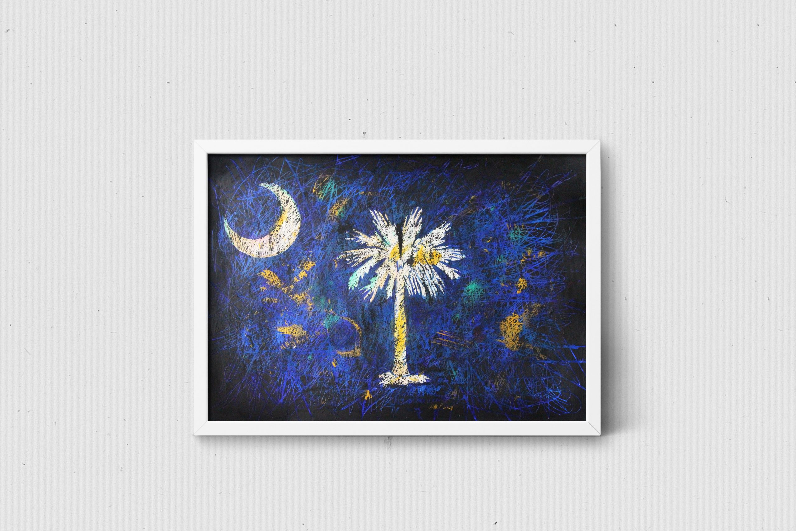 Hand painted Flag of South Carolina