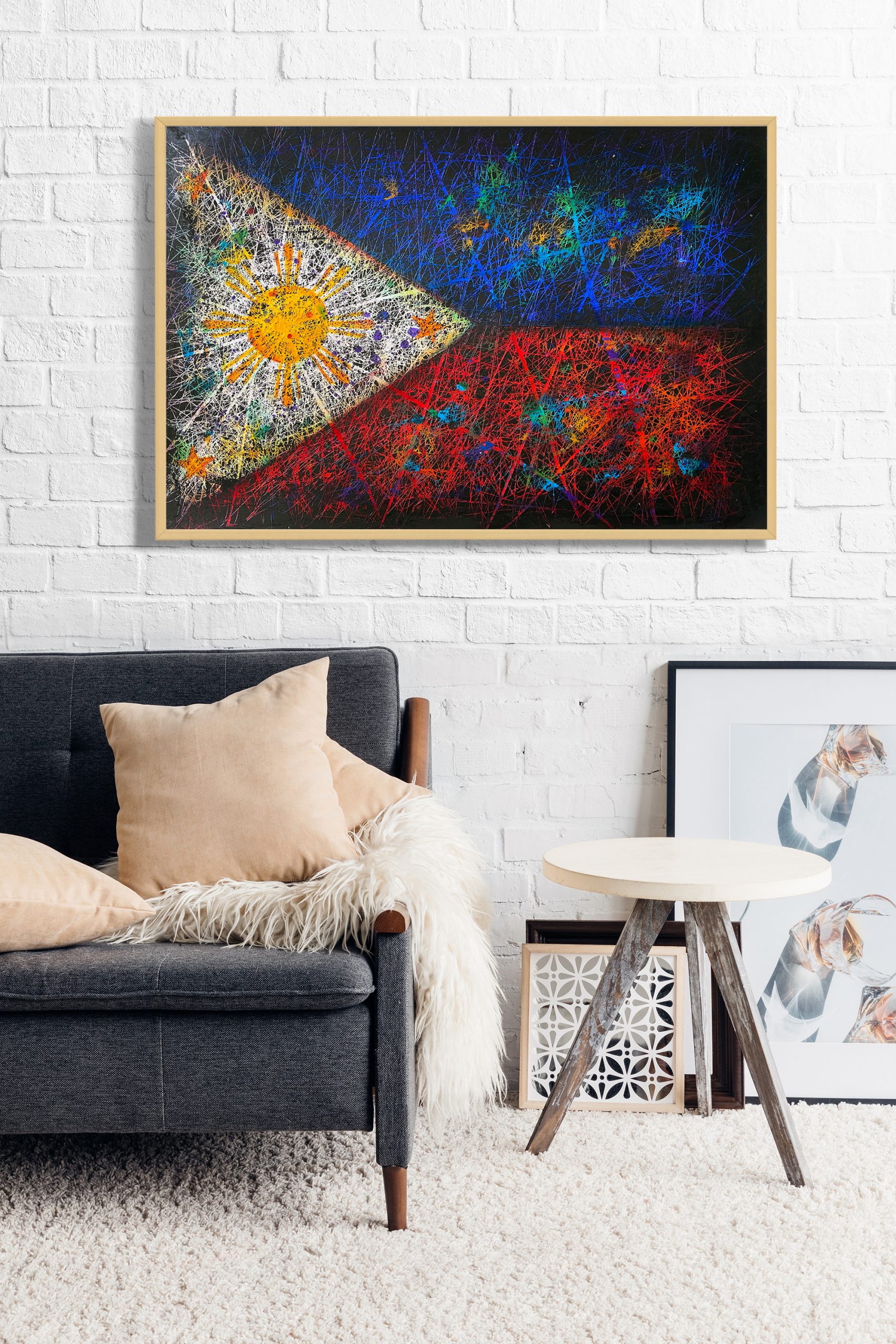 Flag of the Philippines in scandinavian interior