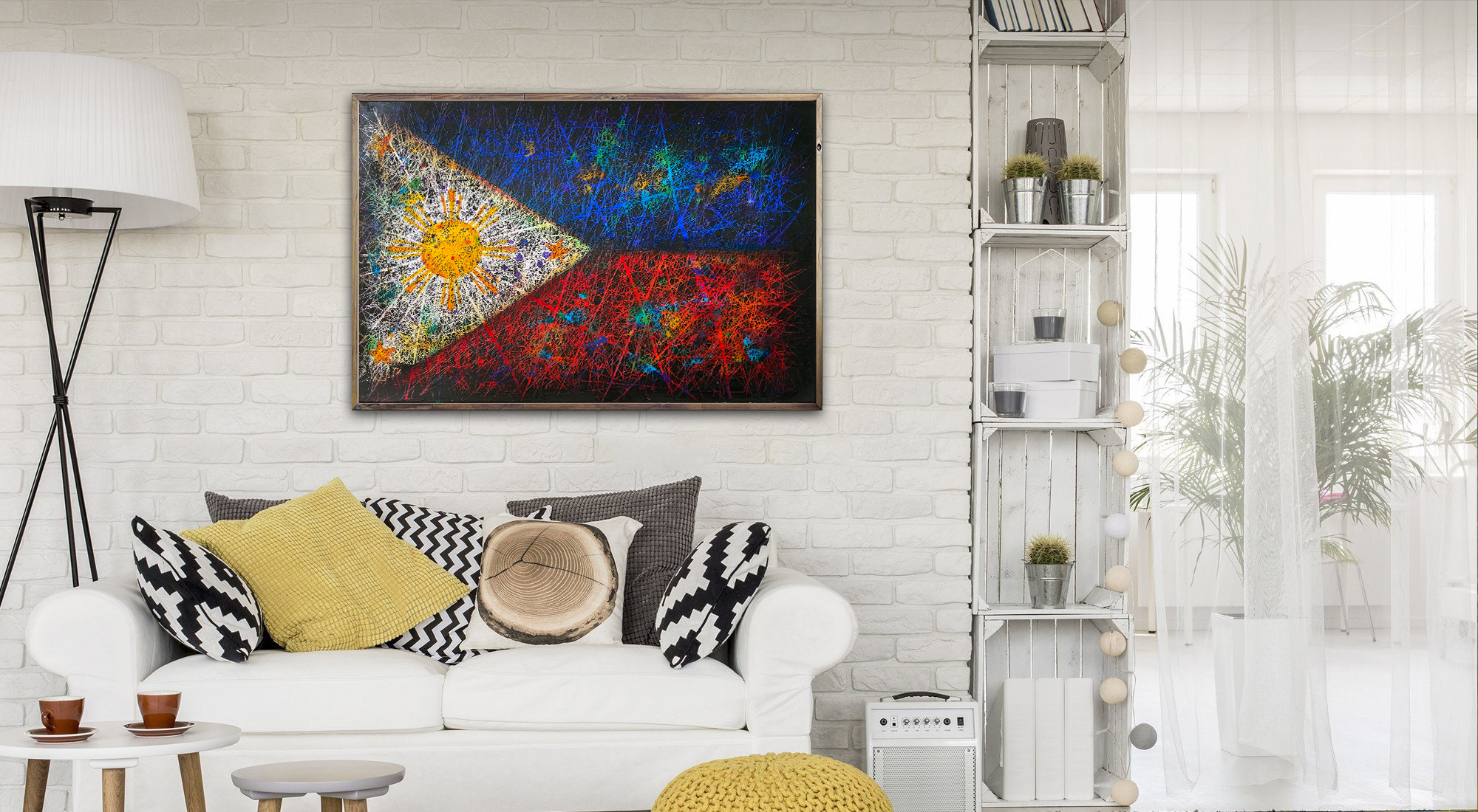 Flag of The Philippines in interior