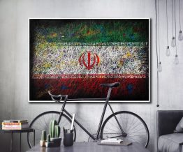 Hand painted Flag of Iran