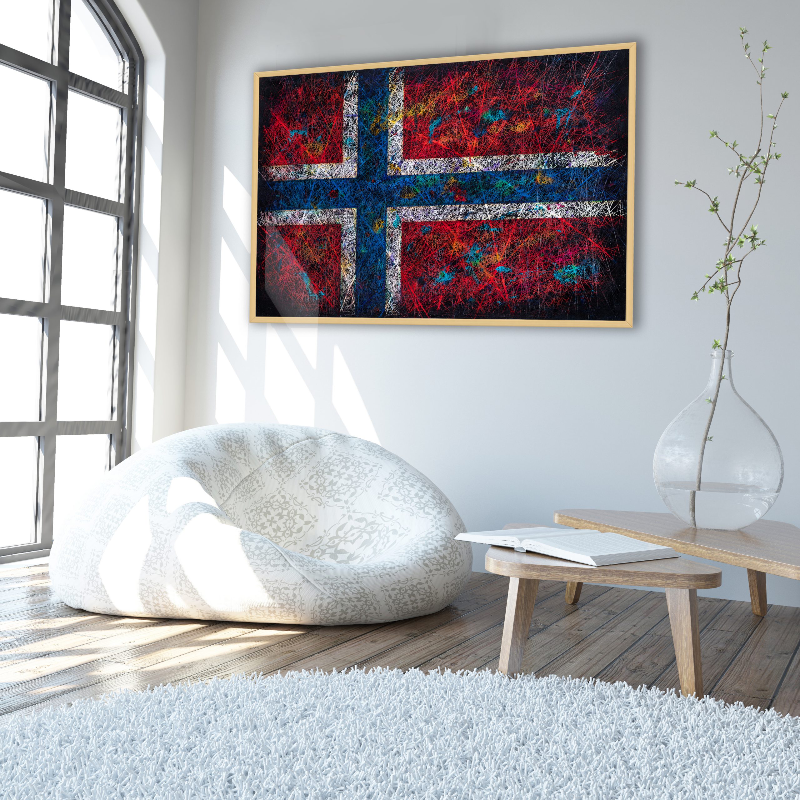 Scandinavian Printed Flag Scandinavian Printed Flag