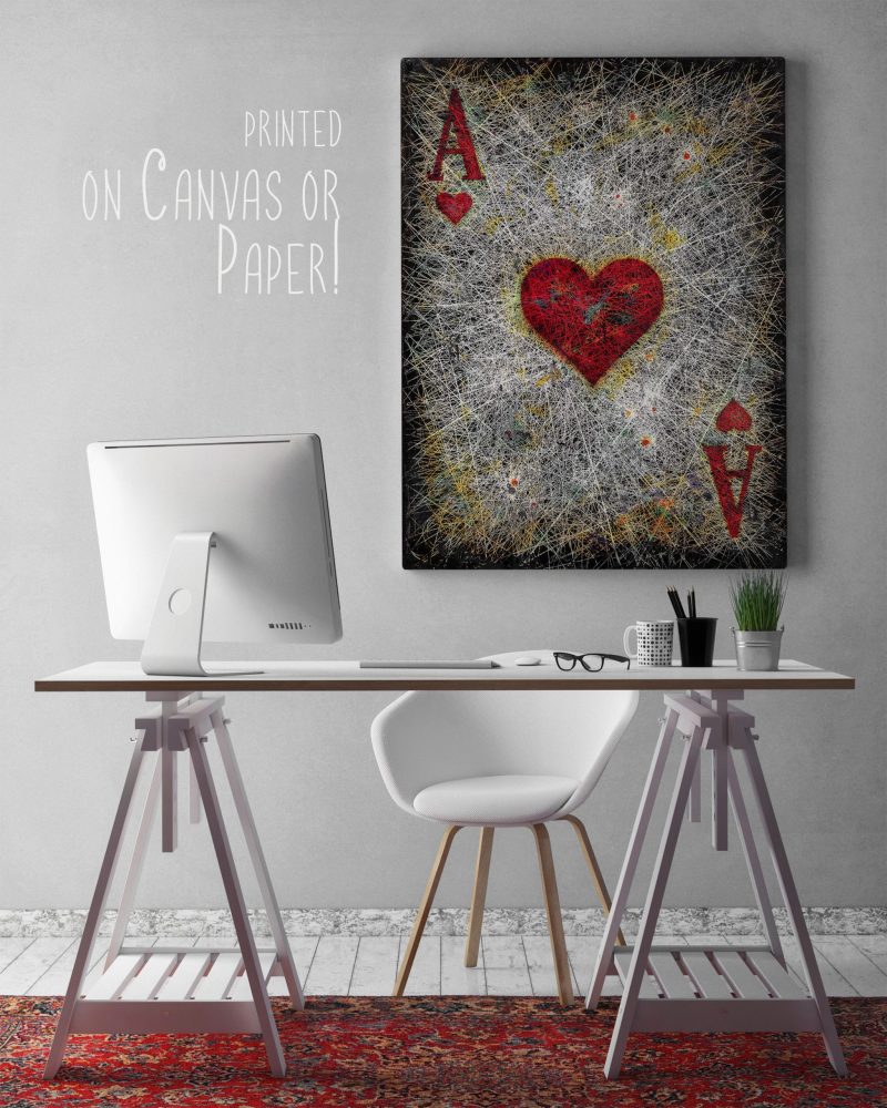Canvas 50x70 cm "Ace of Hearts"