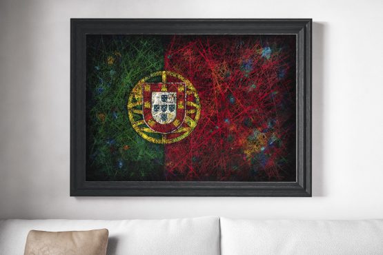 Printed on Paper Flag of Portugal