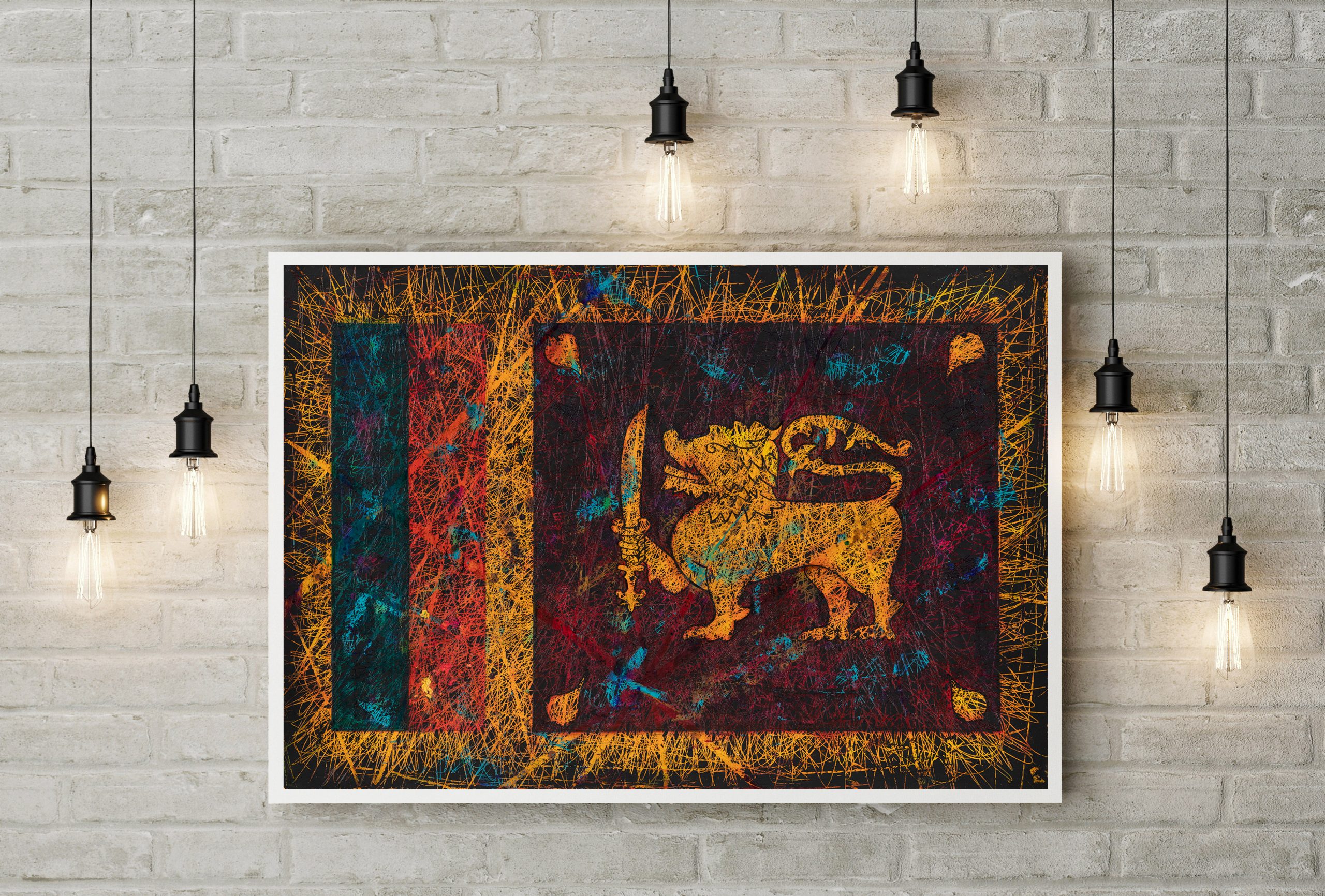 Giclee Print of the Sri Lanka Flag Giclee Print of the Sri Lanka Flag