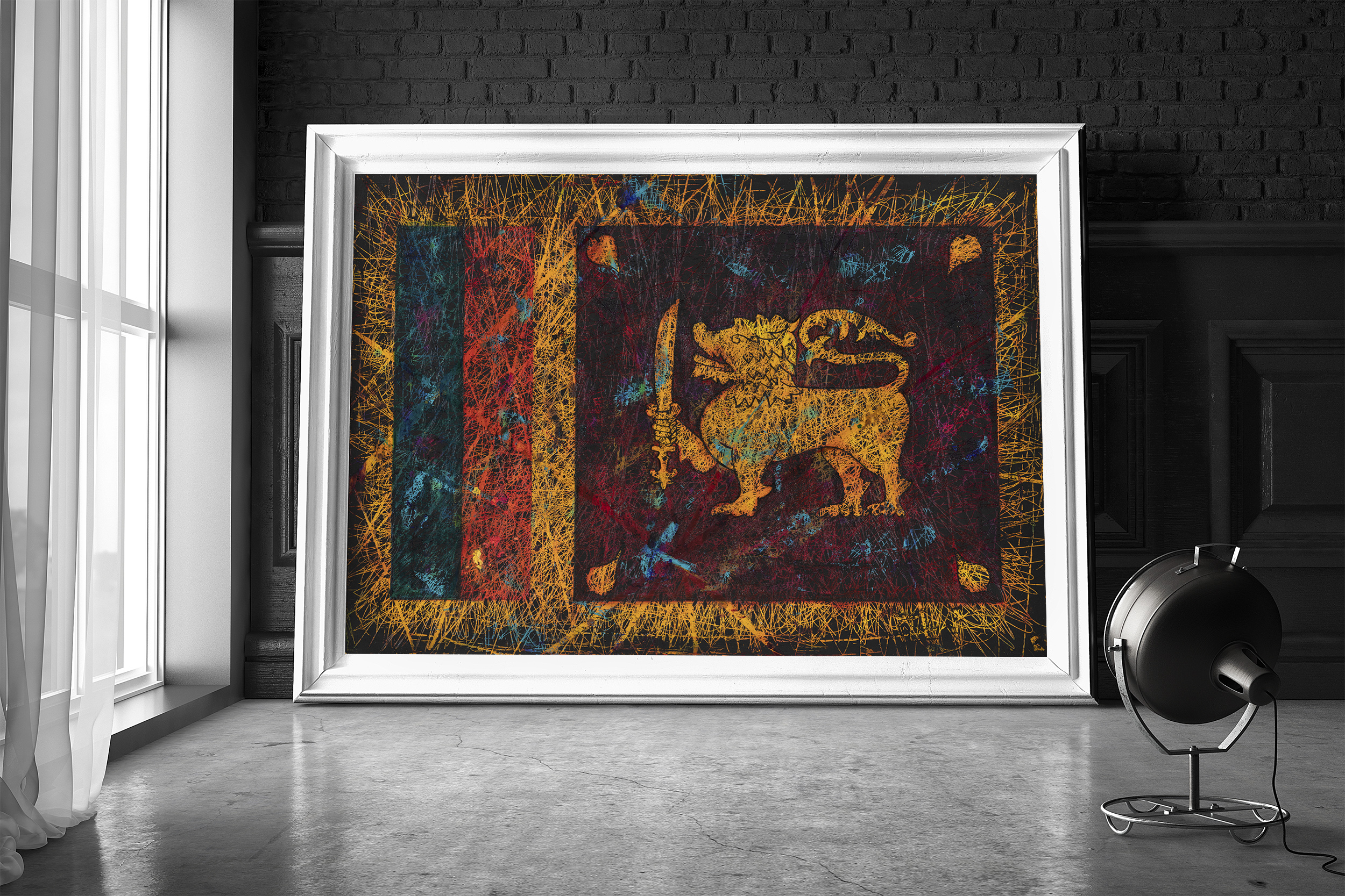 Giclee Print of the Sri Lanka Flag Giclee Print of the Sri Lanka Flag