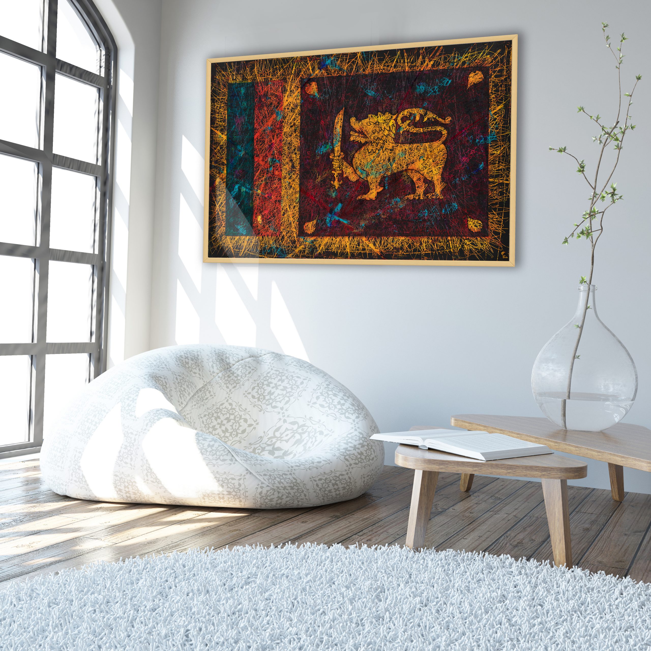 Giclee Print of the Sri Lanka Flag Giclee Print of the Sri Lanka Flag