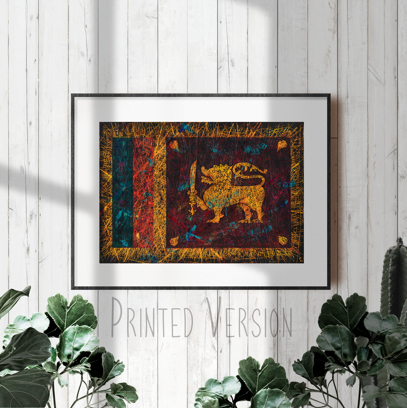 Printed Flag of Sri Lanka Printed Flag of Sri Lanka