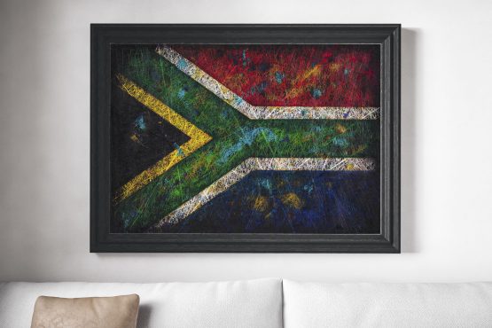 Printed on Canvas Flag of South Africa