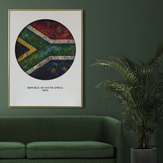 Printed Poster in green living room