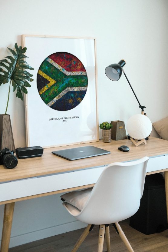 Workspace and Print of Flag