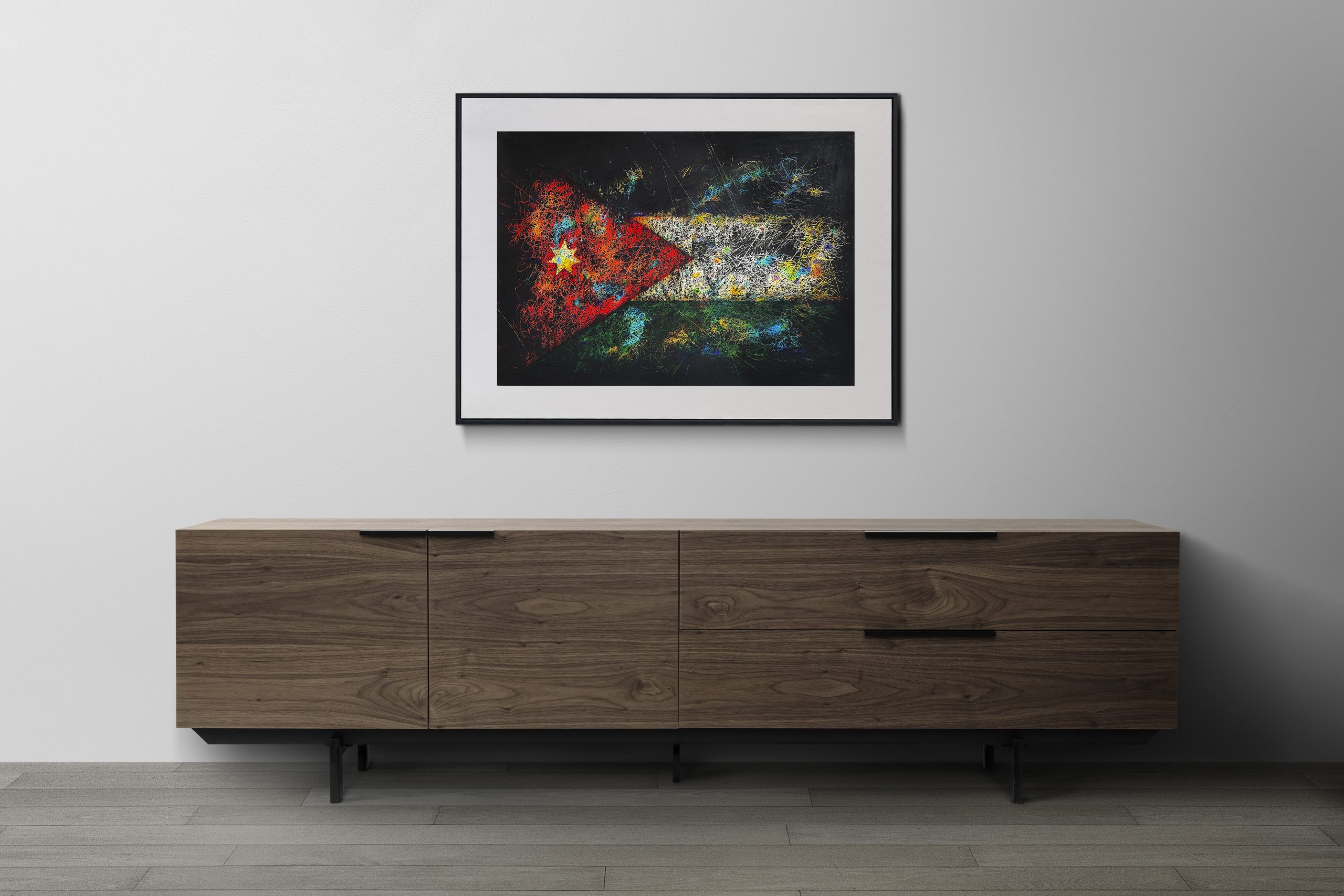 Hand painted Flag of Jordan Hand painted Flag of Jordan