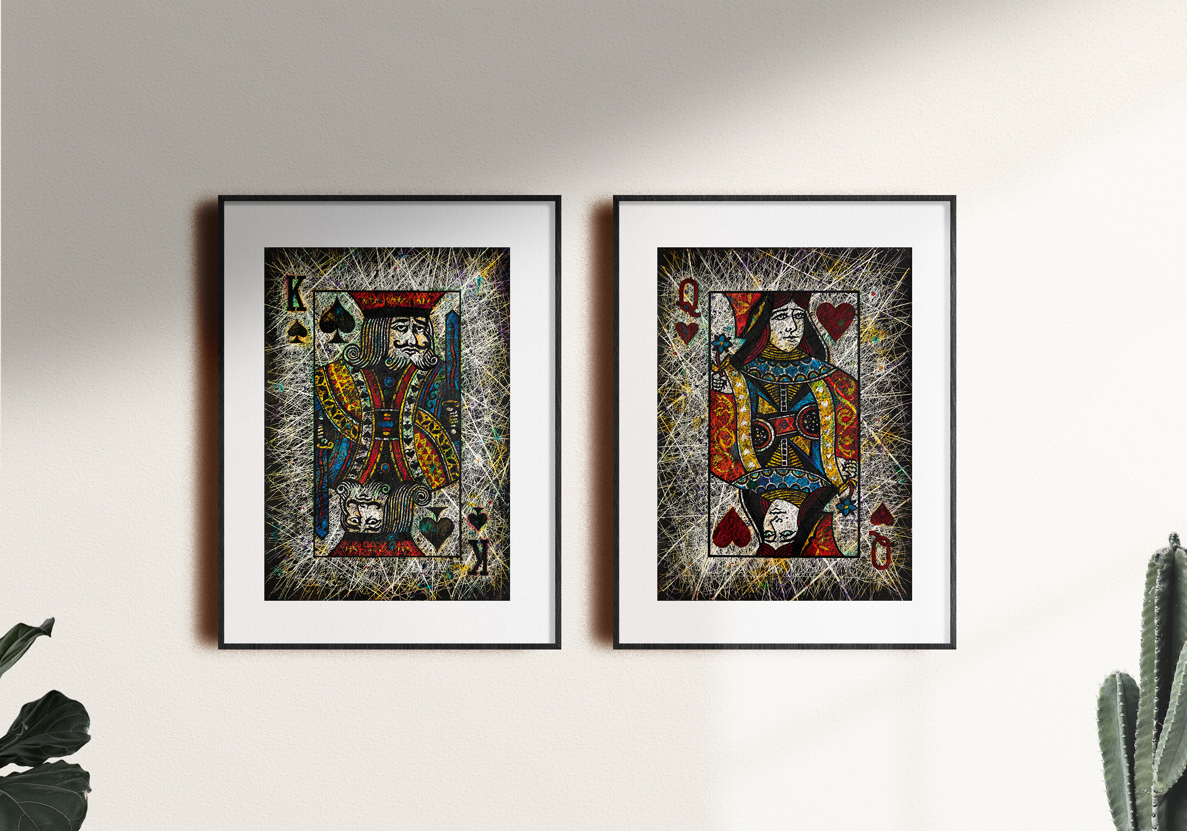 Print of King of Spades and Queen of Hearts