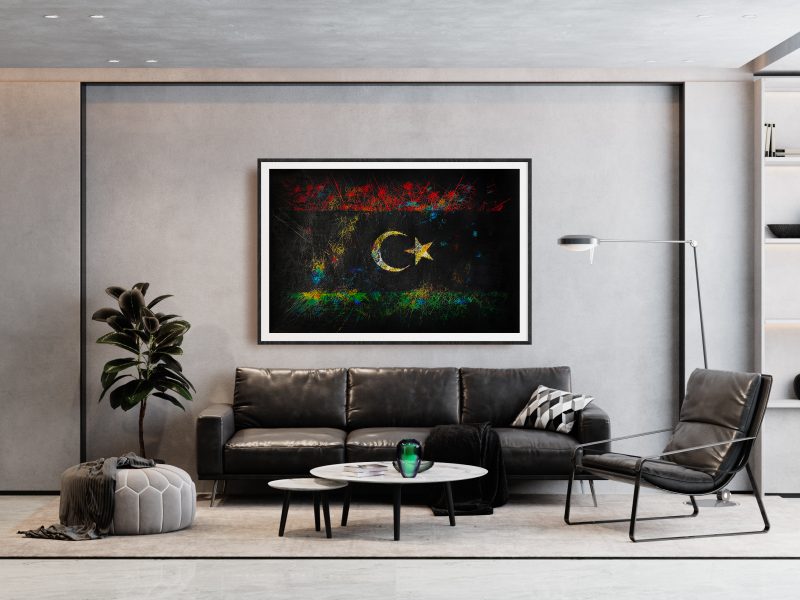 Flag of Libya State as unique wall decor
