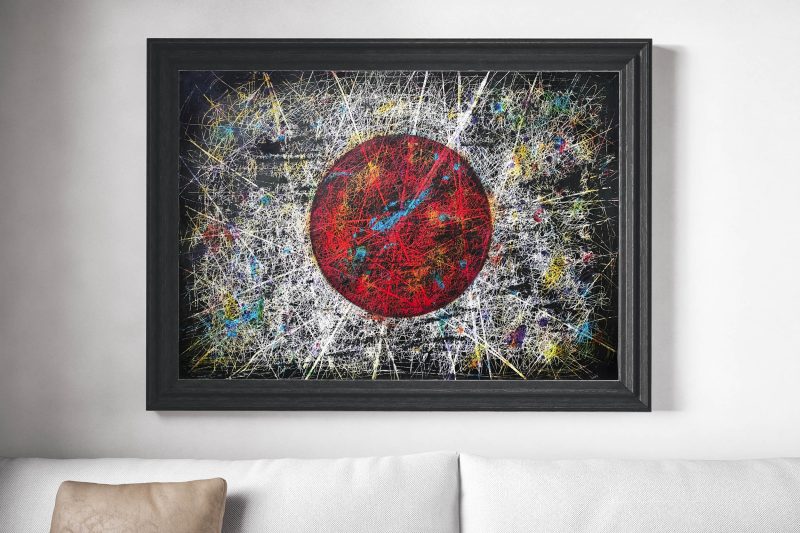 Flag of Japan as unique wall decor