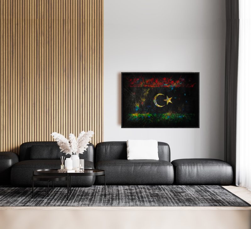 Flag of Libya State as living room wall decor