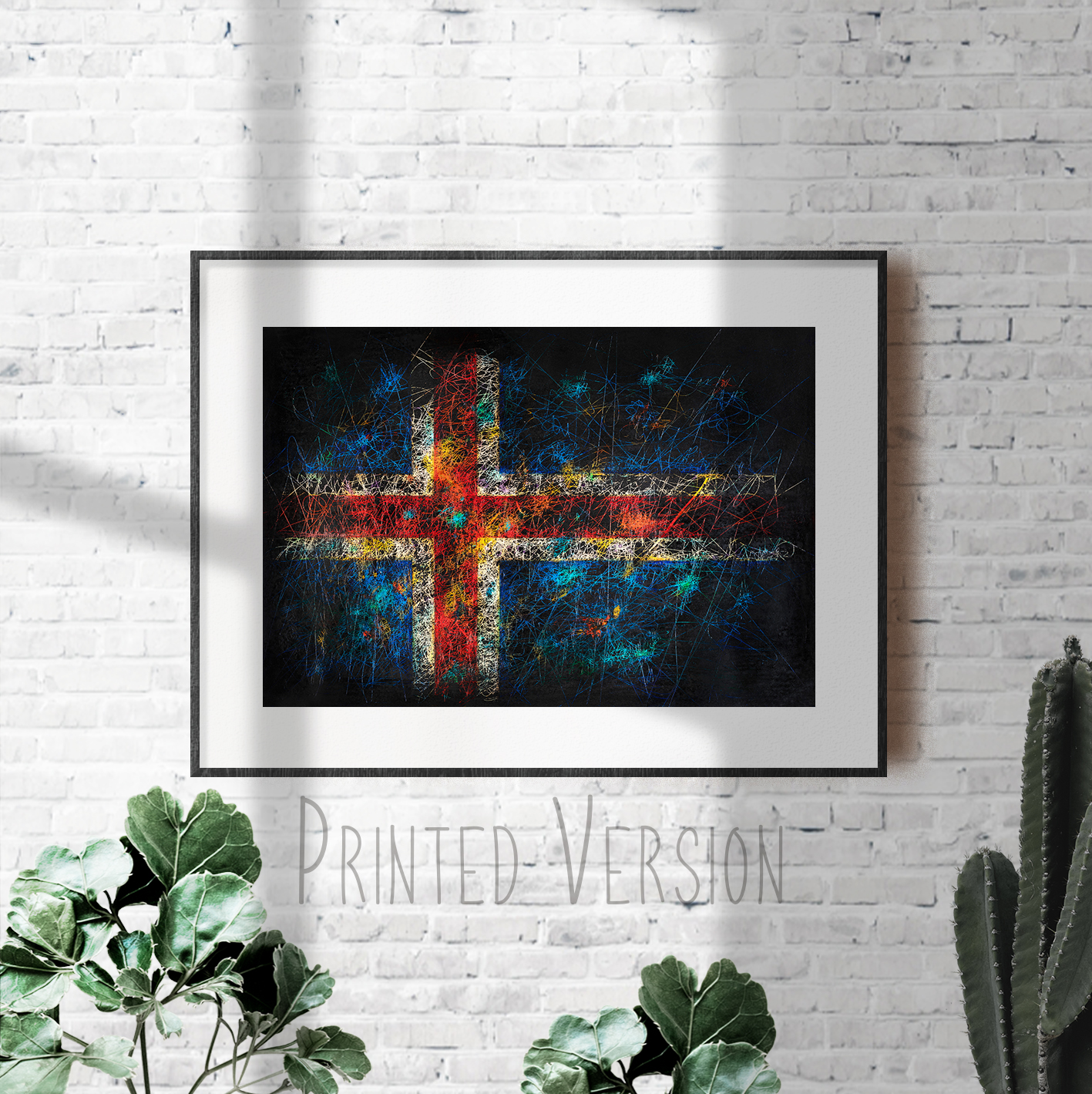 Printed Flag of Iceland Printed Flag of Iceland