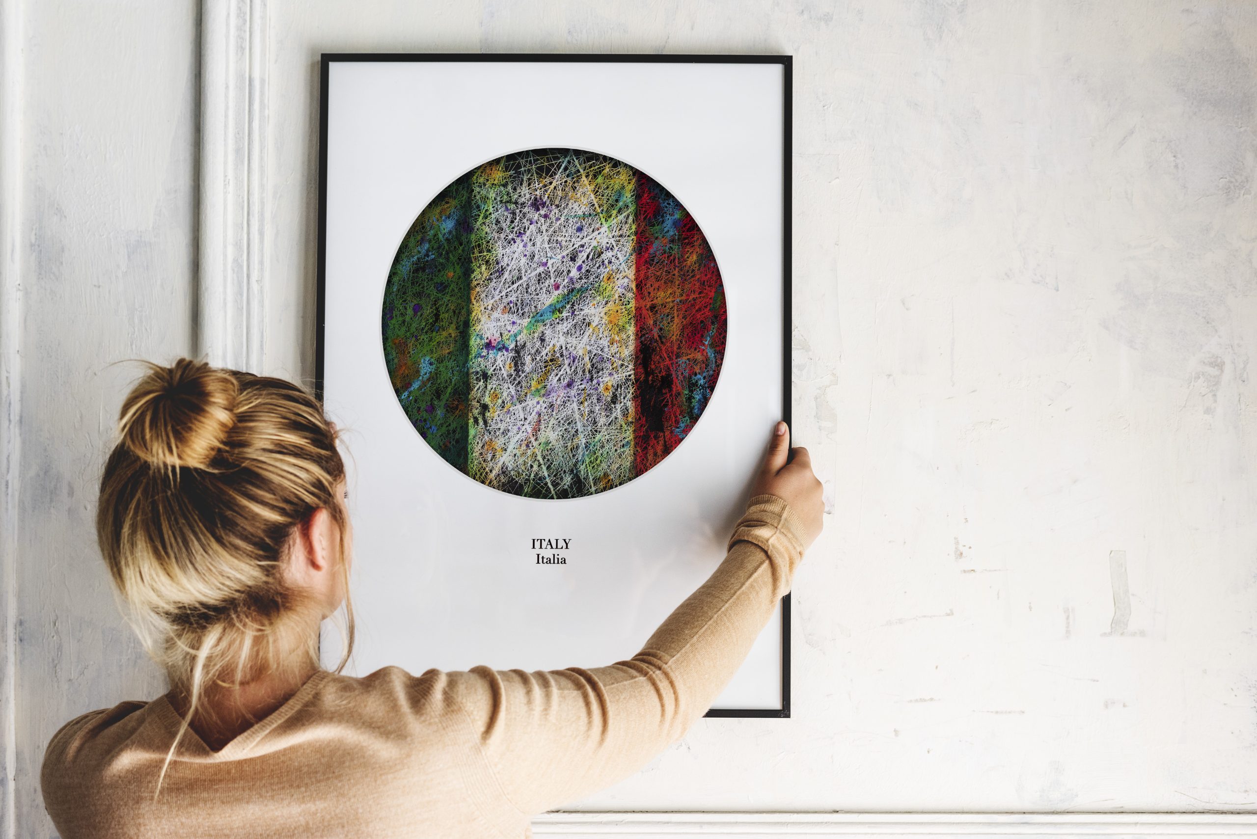 Printed Italy Flag poster Printed Italy Flag poster