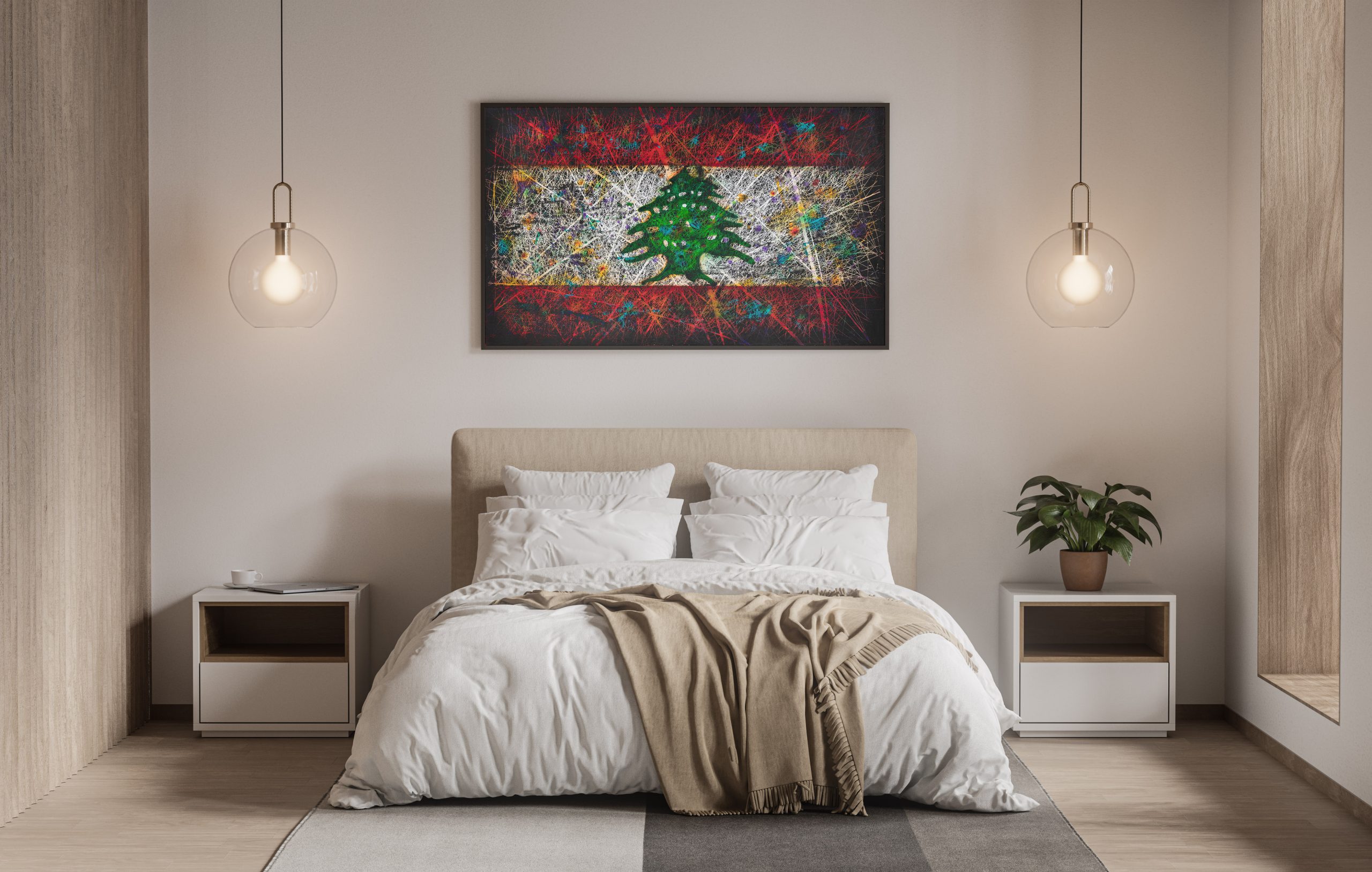 Flag of Lebanon as wall decor Flag of Lebanon as wall decor