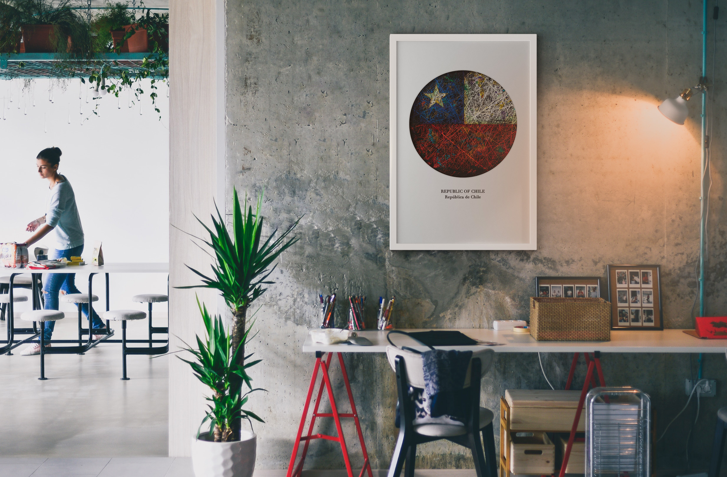 Printed Poster of Chile as wall Decor Printed Poster of Chile as wall Decor