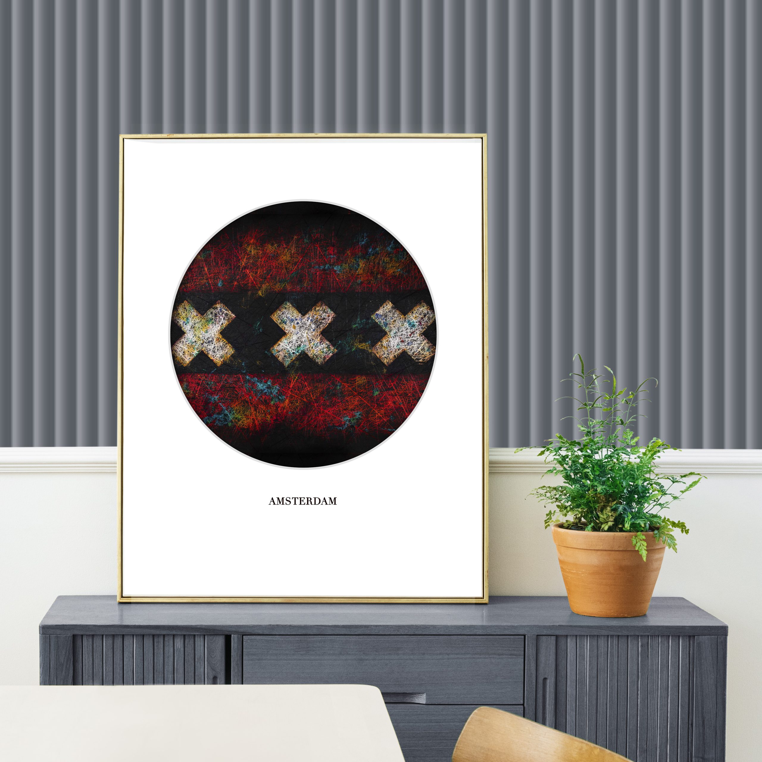 Printed Flag of Amsterdam as home decor Printed Flag of Amsterdam as home decor