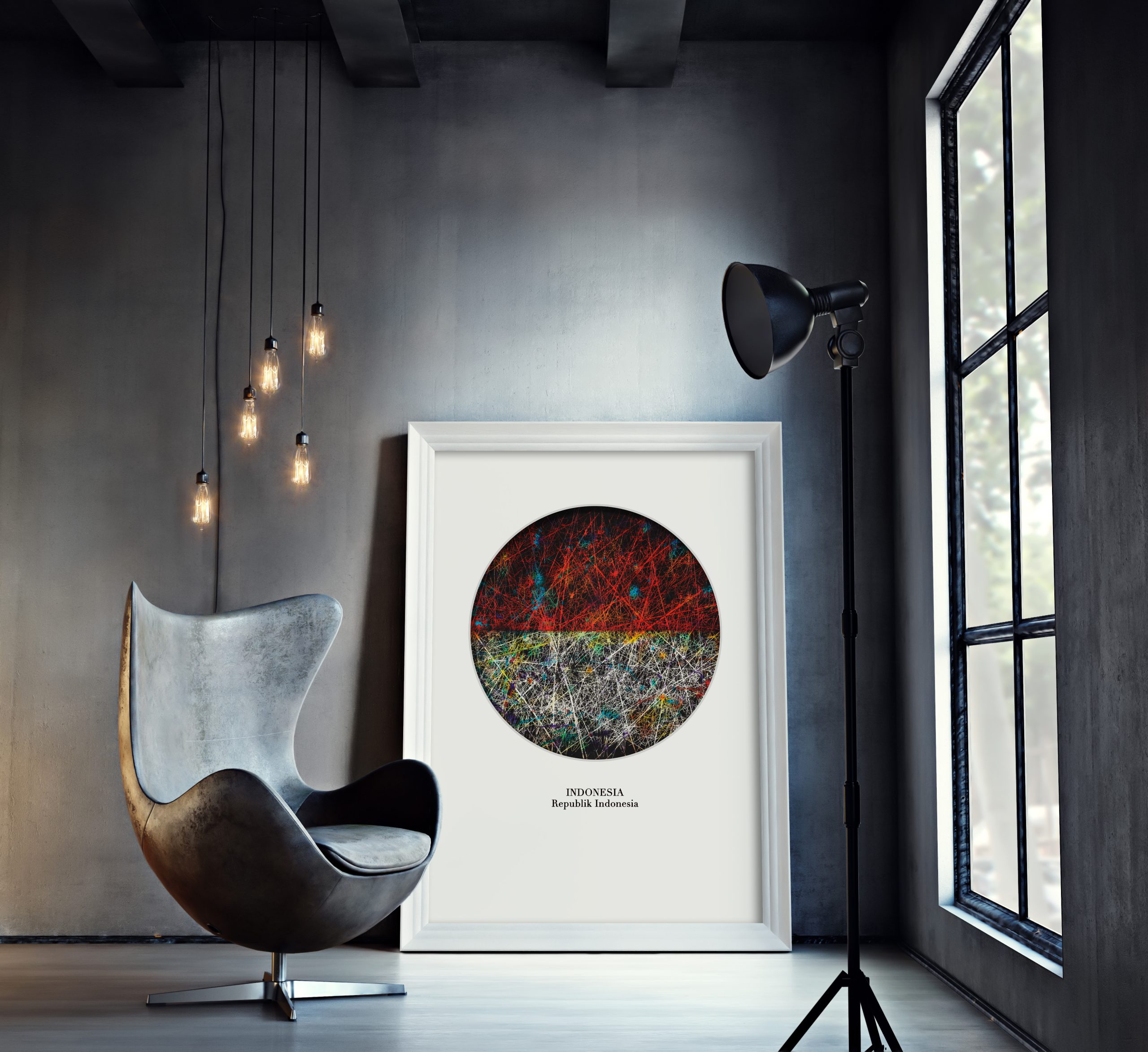 Poster of Indonesia Flag as Living Room Decor Poster of Indonesia Flag as Living Room Decor