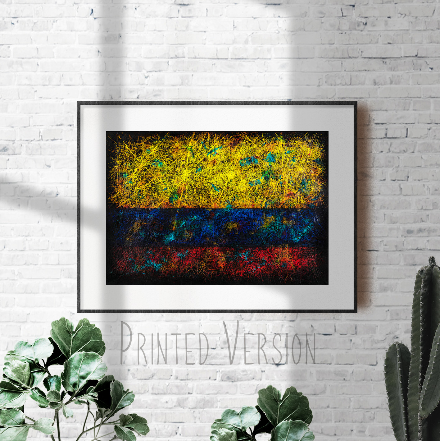 Print of Flag of Colombia Print of Flag of Colombia