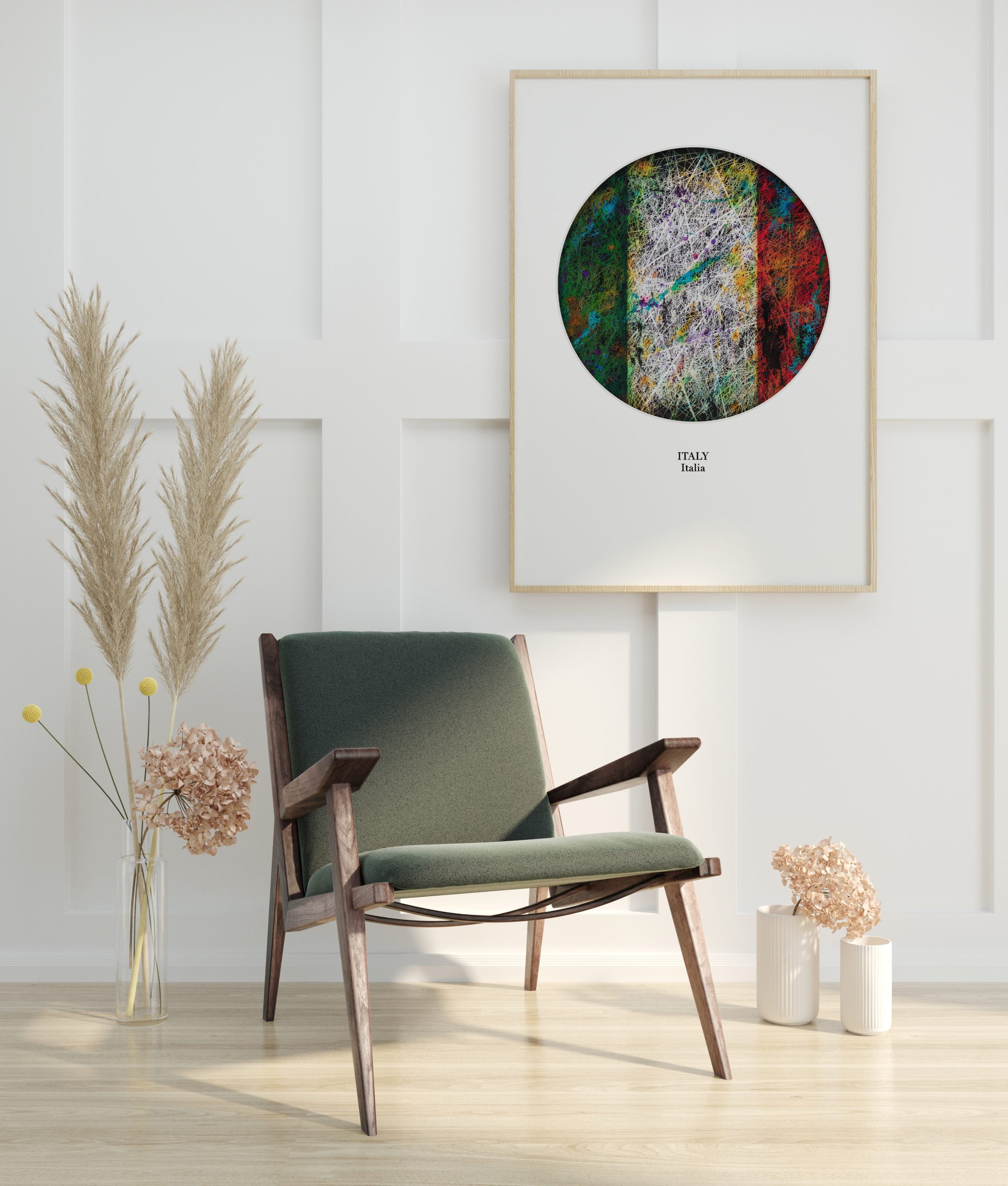 Printed Flag of Italy - Patriotic Interior Decor Printed Flag of Italy - Patriotic Interior Decor