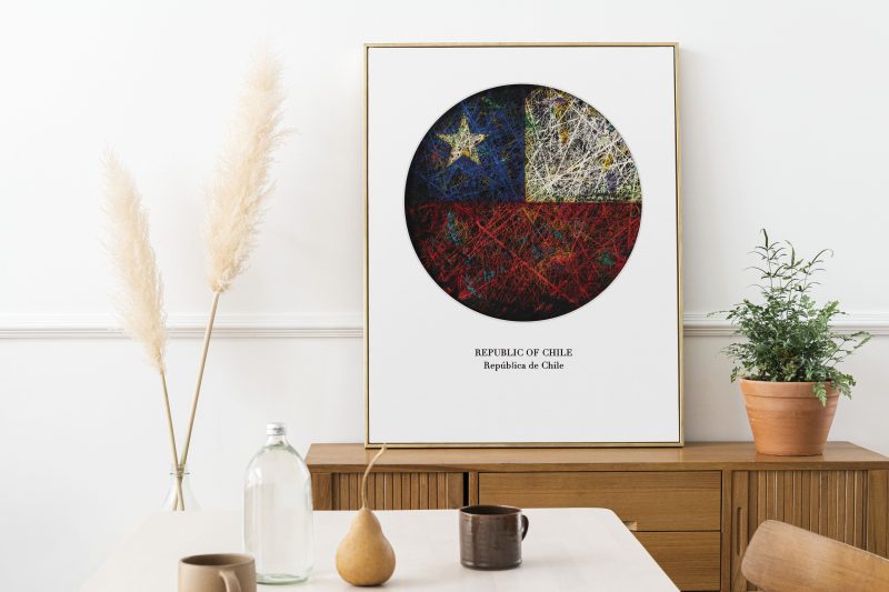 Printed Poster of Chile