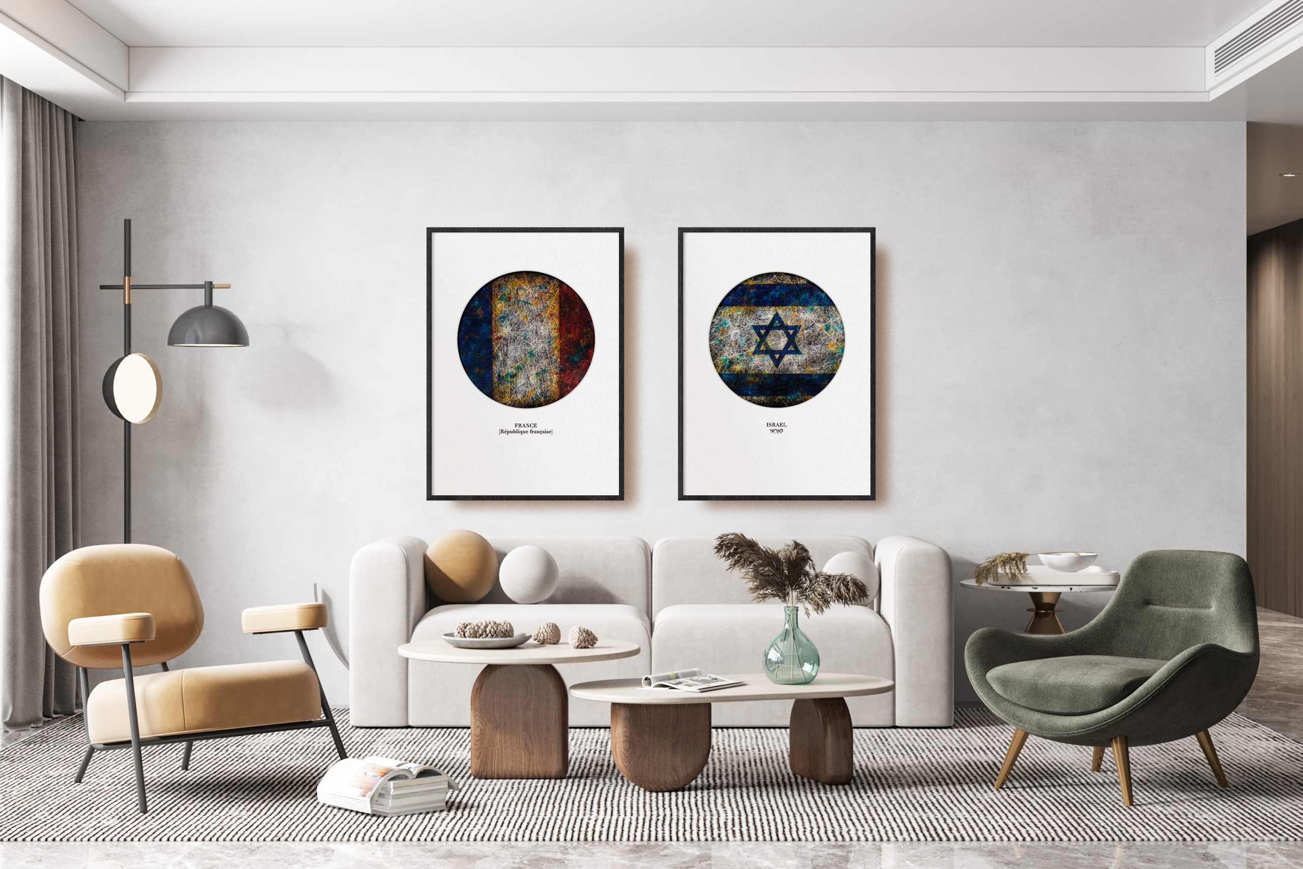 Double Flags Posters as Wall Decor Double Flags Posters as Wall Decor