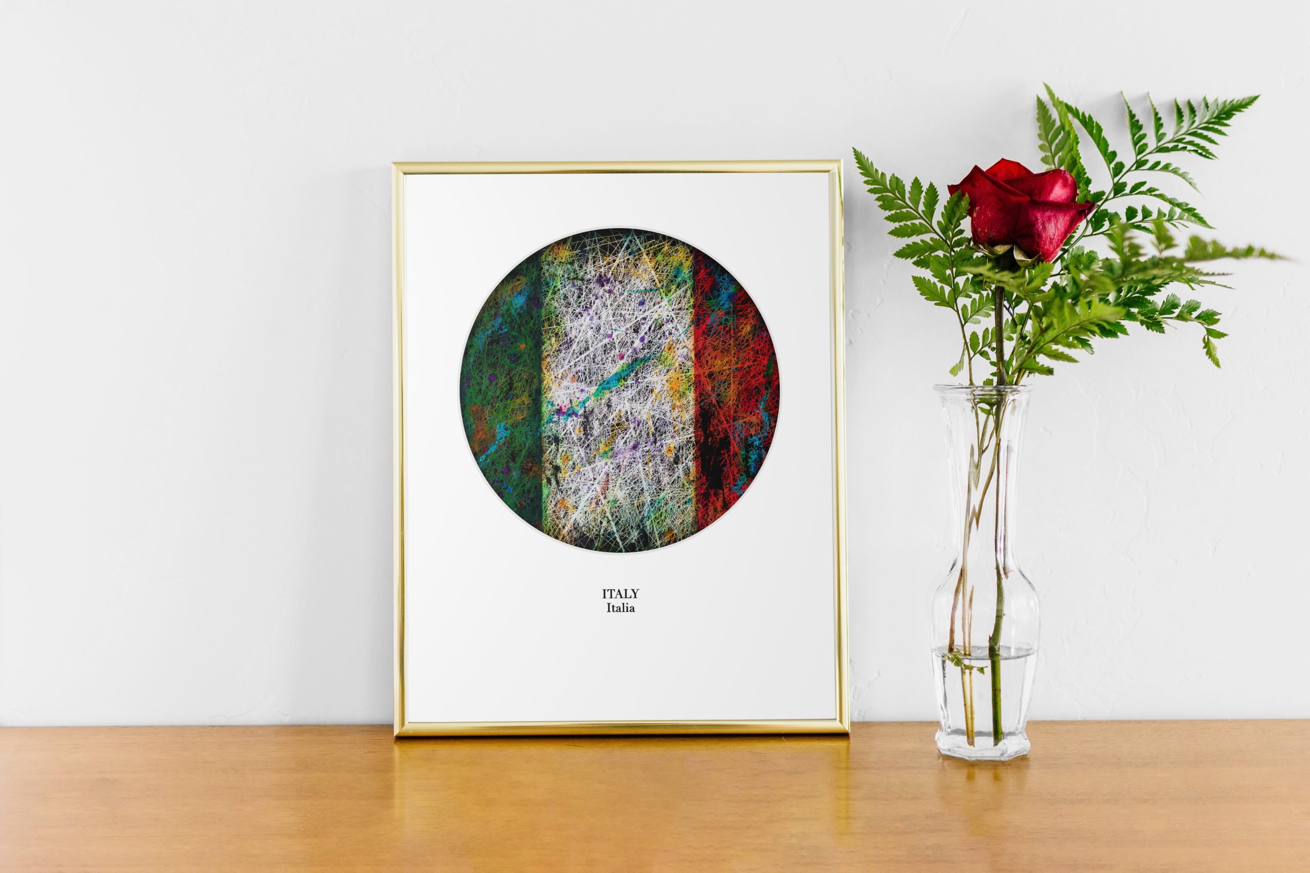 Printed Flag of Italy - Patriotic Interior Decor Printed Flag of Italy - Patriotic Interior Decor