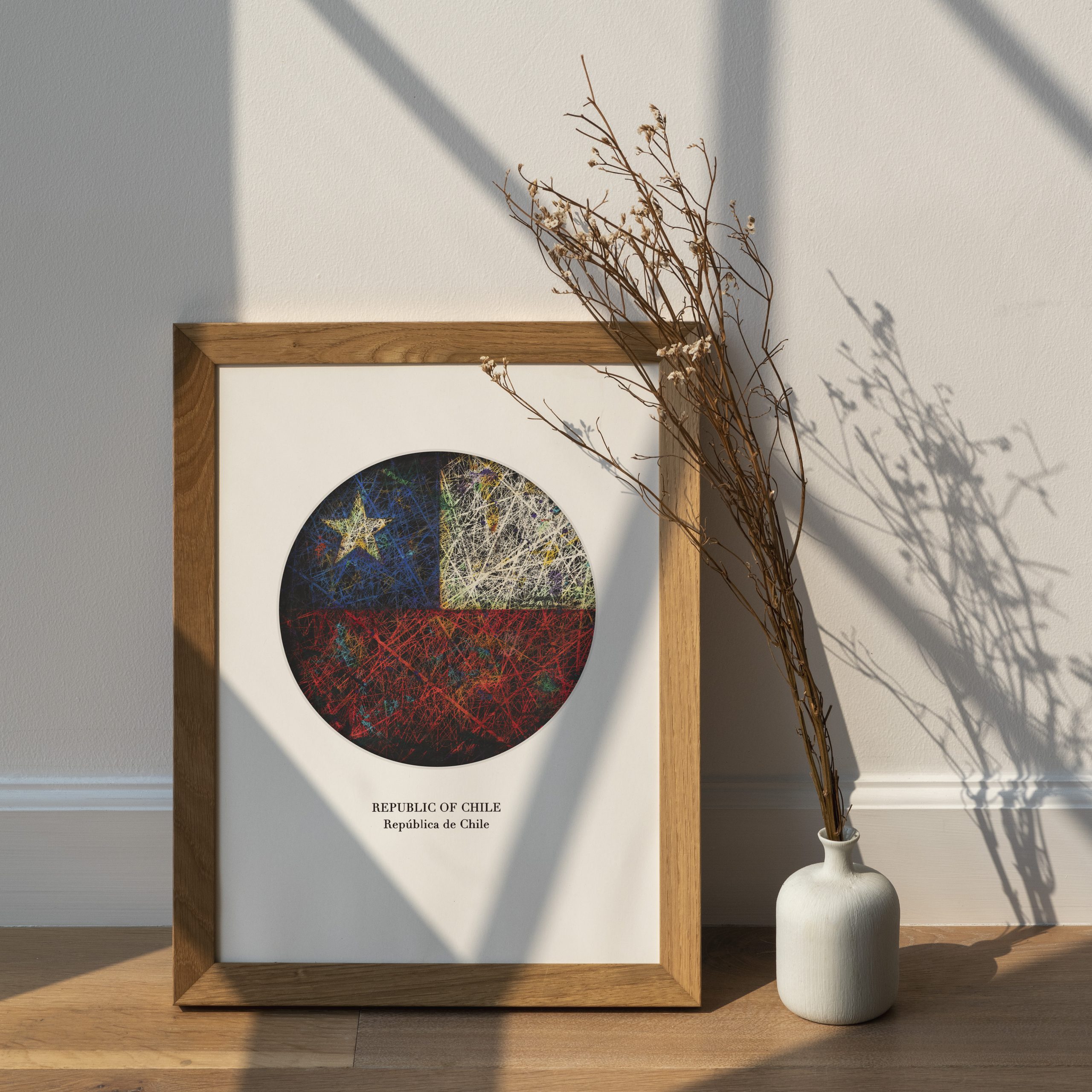 Printed Poster of Chile as Interior Decor Printed Poster of Chile as Interior Decor